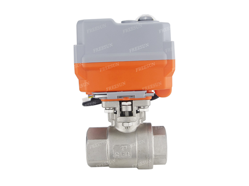Electric two-piece threaded ball valve