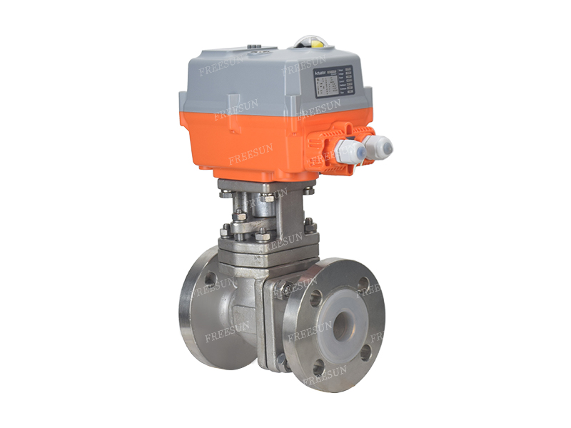 TK electric fluorine-coated flanged ball valve