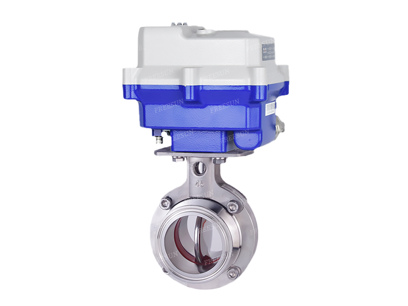 防爆电动卫生级卡盘蝶阀